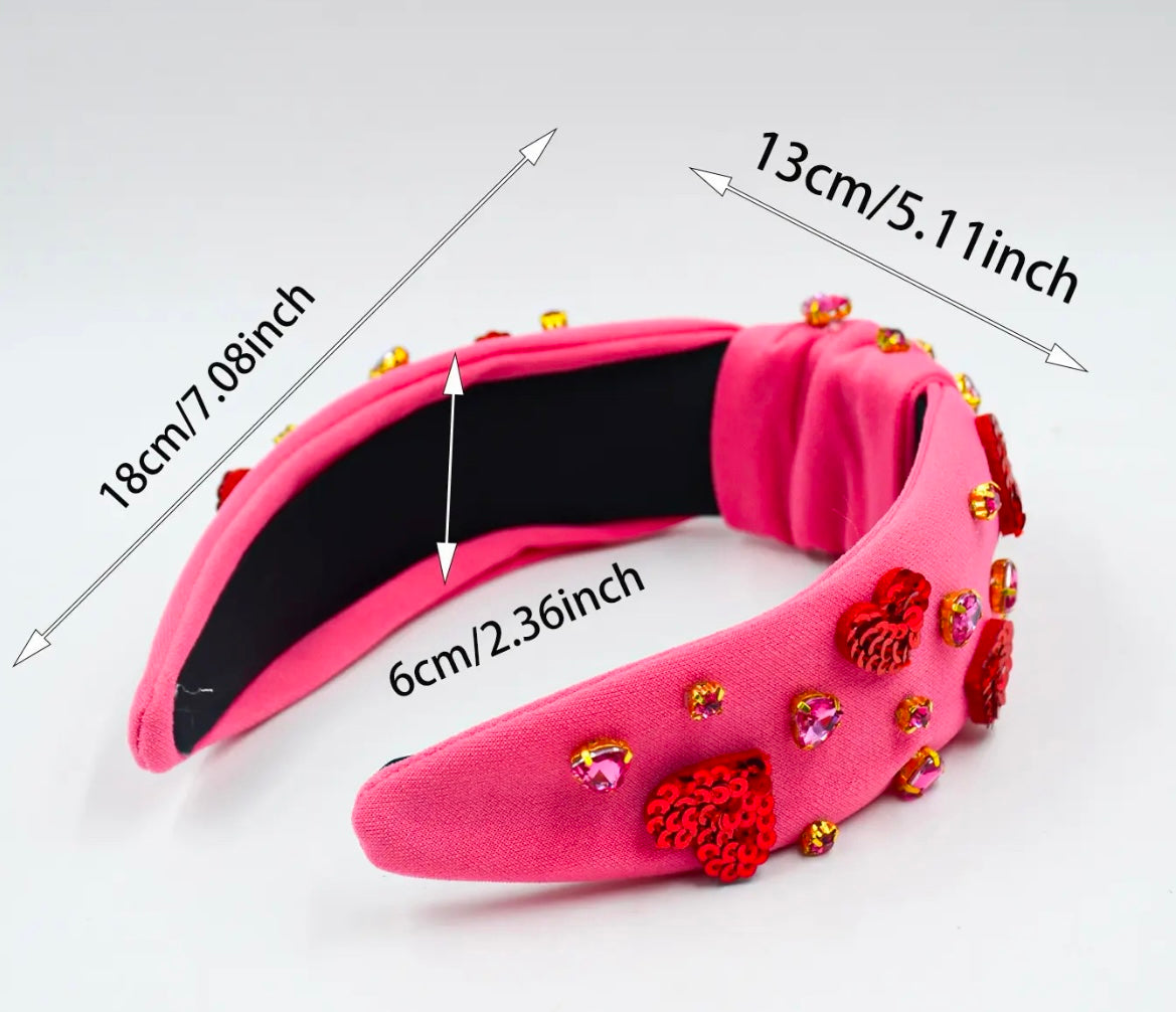 Valentine’s Headband with Hearts