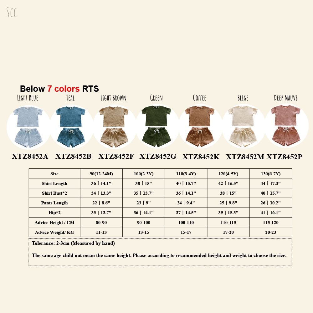 Girls Cotton Linen Two-Piece Sets