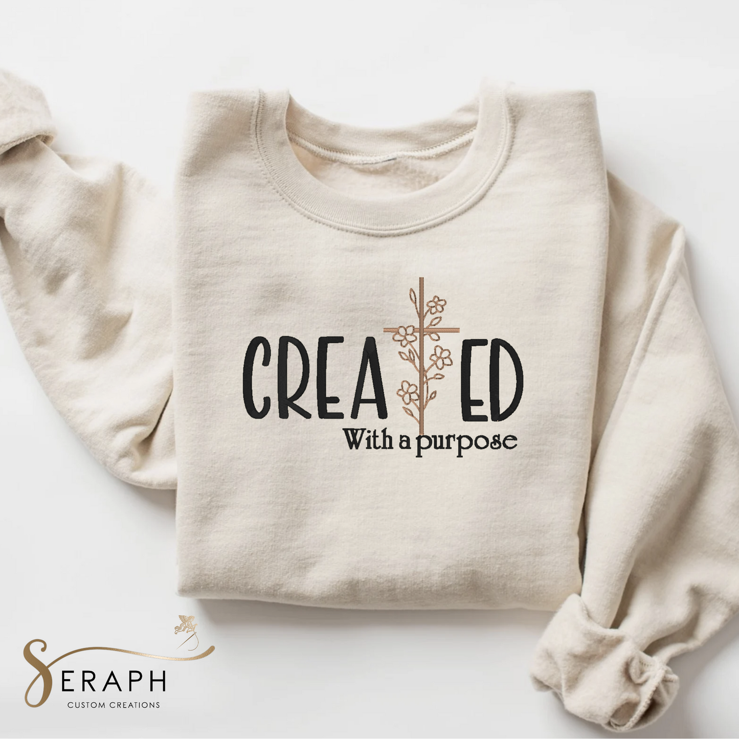 Created with a purpose sweatshirt