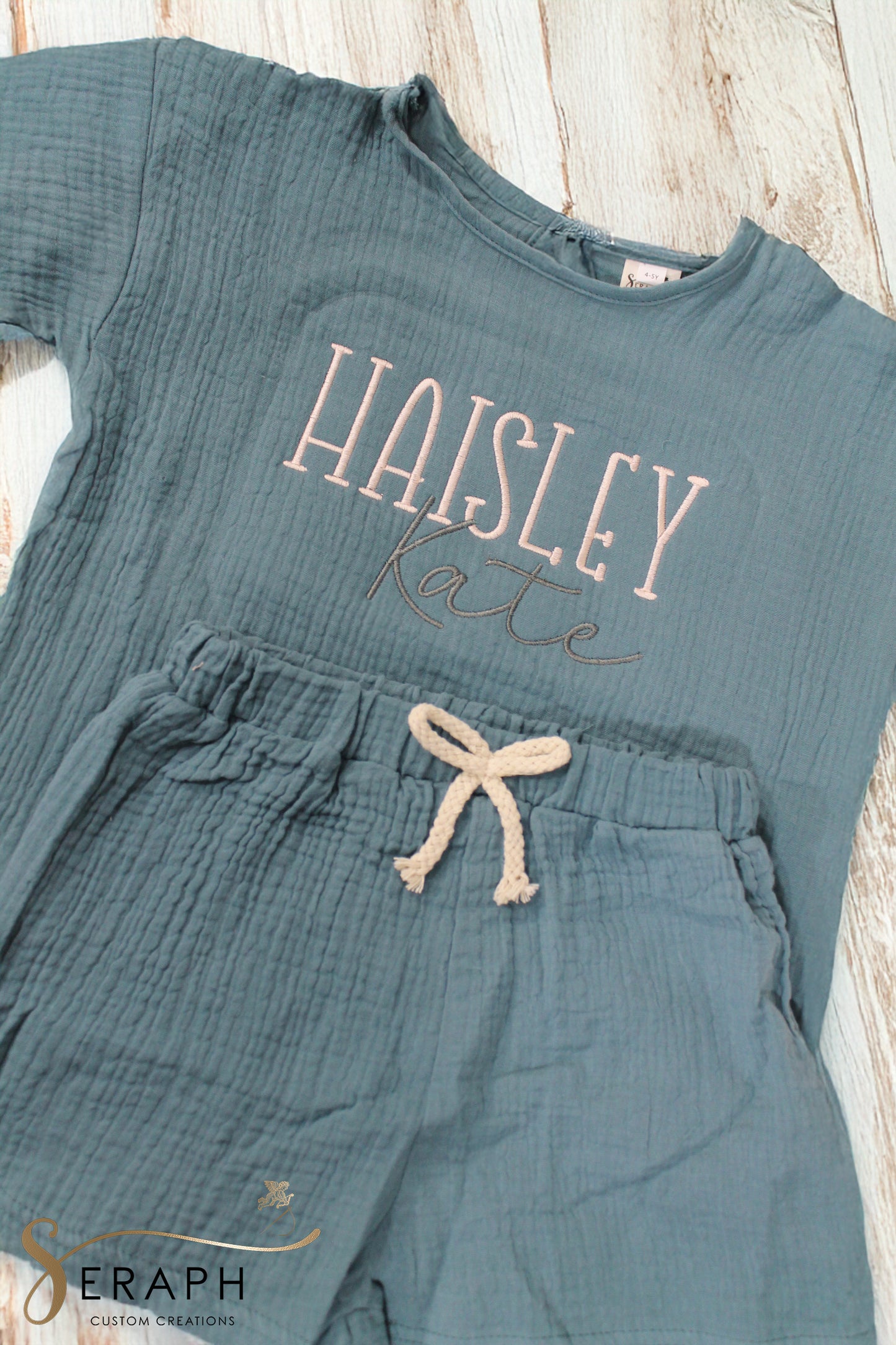 Girls Cotton Linen Two-Piece Sets