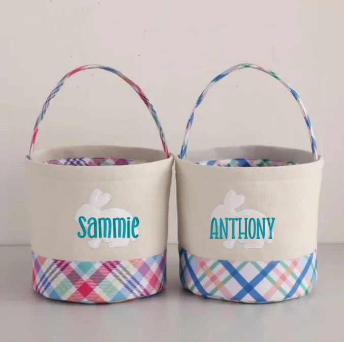 Plaid Easter Baskets