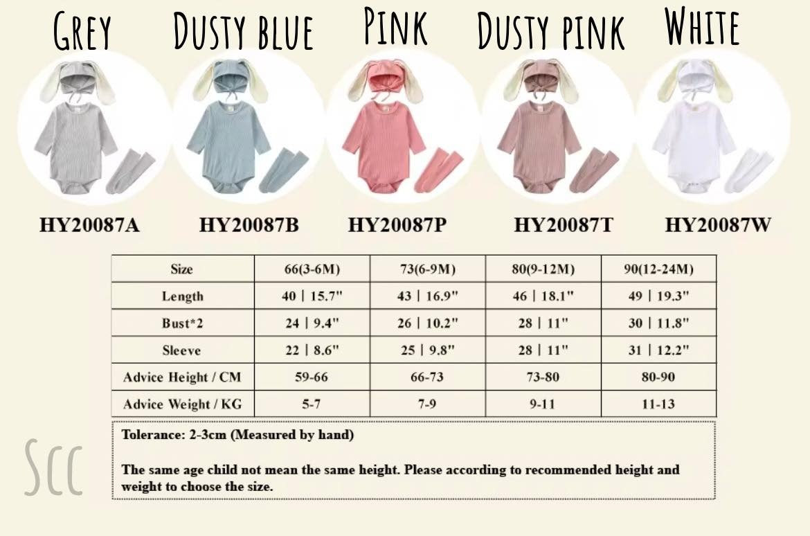 Bunny Outfits with Socks / Fluffy Tails (Preorder)