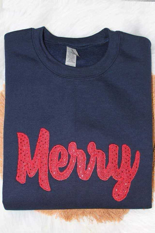 Merry Applique Sweatshirt