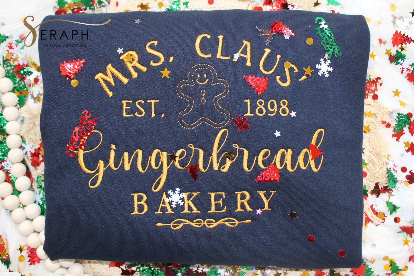 Mrs Claus Gingerbread Bakery Sweatshirt