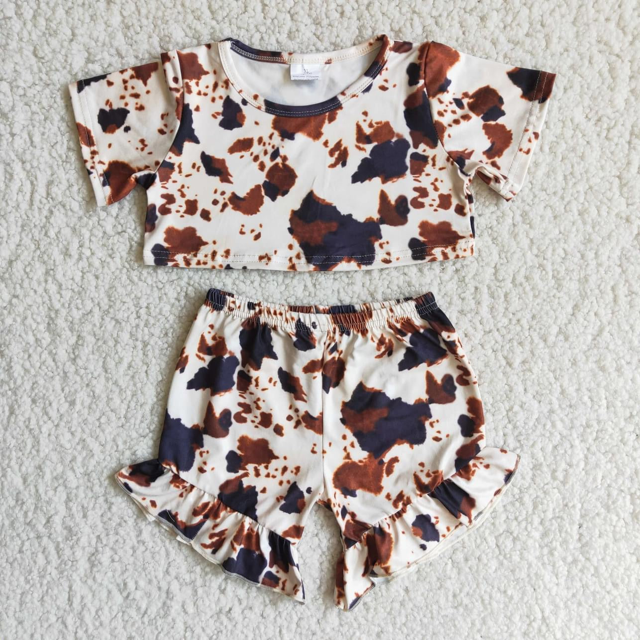 Cow Print Outfit Set / Peace • Love • Cows