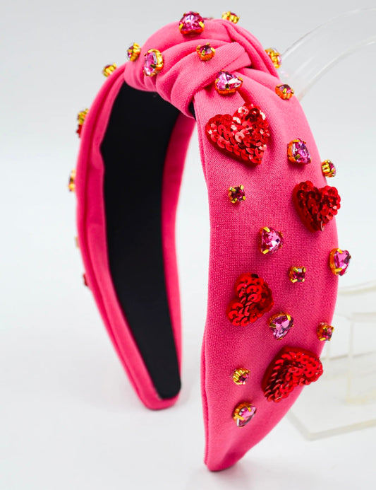 Valentine’s Headband with Hearts