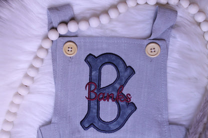Grey Appliqué Romper