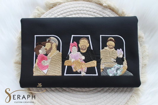 Father’s Day Sweatshirts - “Dad” with 3 Photos