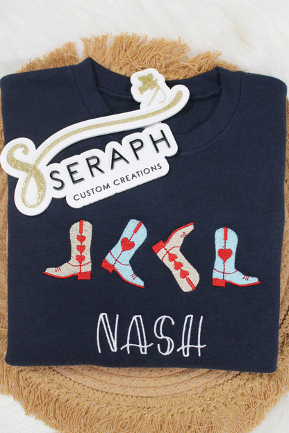 Valentine's Boot & Mallard Sweatshirt  (Children/Youth