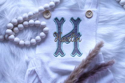 White Appliqué Romper